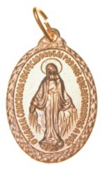 Medalha N Sra. das Graças, 17mm dourada